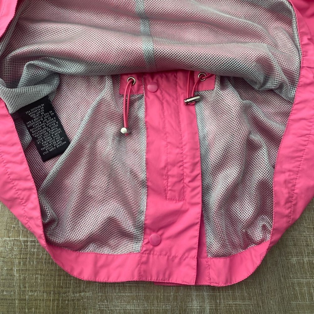 Bebe Sport Relaxed-Fit Hooded Jacket Pink Womens L Large Lightweight Windbreaker - Picture 9 of 13